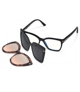 TOM FORD Double Clip On Blue Block Opticals